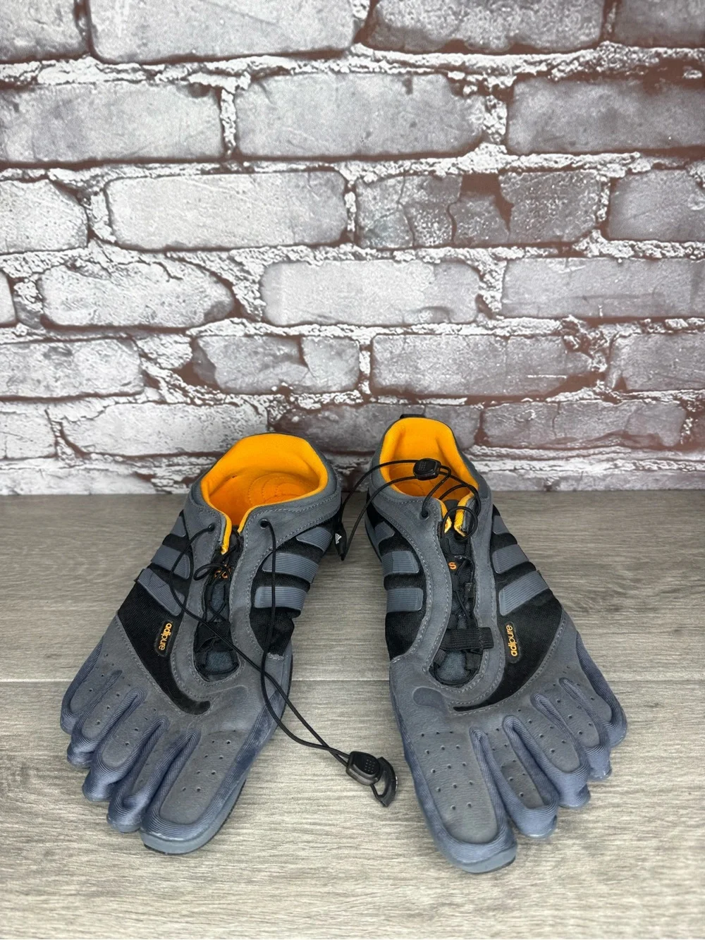 Adidas Adipure Barefoot Gray Synthetic Orange Drawstring Shoes Men’s 10M US/44EU
